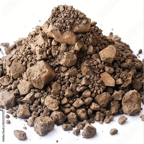 Pile of crumbly brown soil and rocks