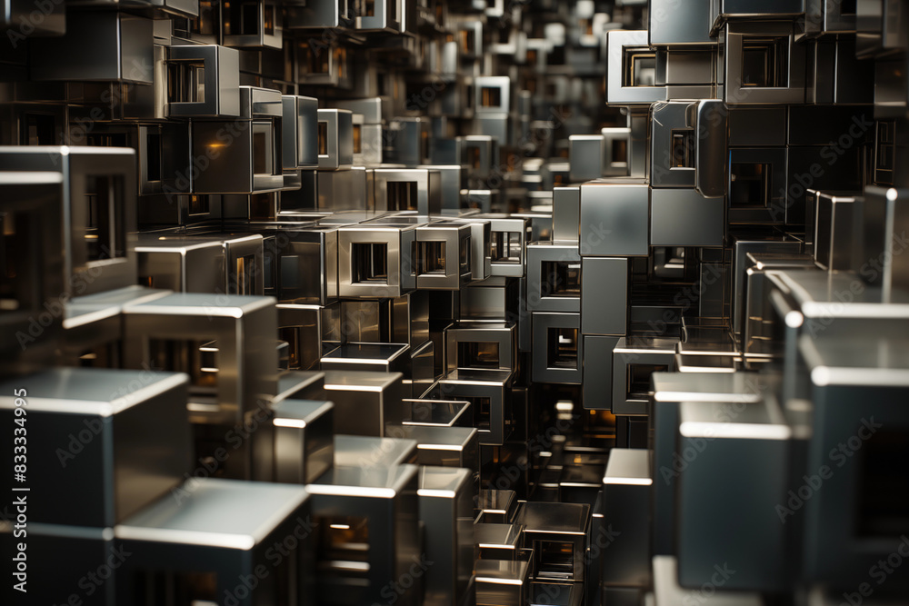 Abstract Metal Structures Creating an Intriguing Pattern Abstract Metal Structures Creating an Intriguing Pattern
