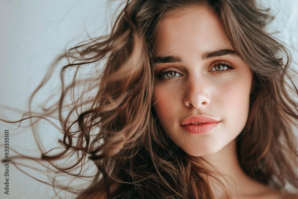A gorgeous, lovely adult woman with long, healthy hair. Generative Ai A gorgeous, lovely adult woman with long, healthy hair. Generative Ai