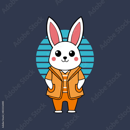 Logo ludique avec un personnage animal