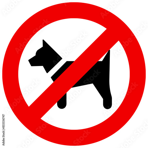 No dogs allowed sign isolated