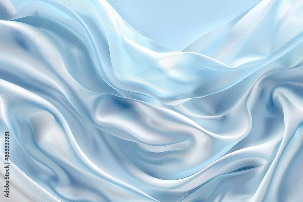 Fototapeta premium An illustration with a pastel blue backdrop for a 3D show. Generative Ai