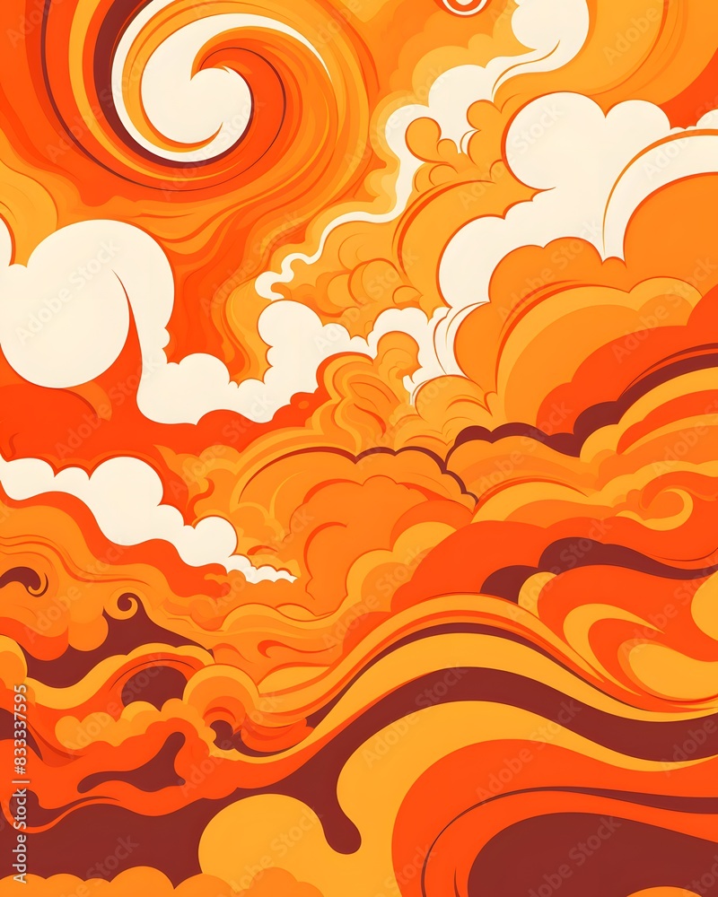 orange retro groovy background orange retro groovy background