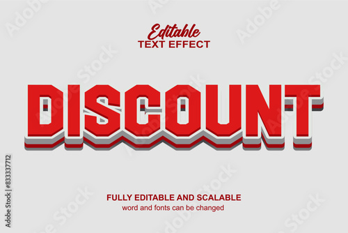 DISCOUNT 3D TEXT EFFECT EDITBLE VECKTOR