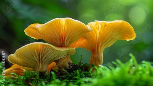 Macro Photography of Chanterelle Mushrooms