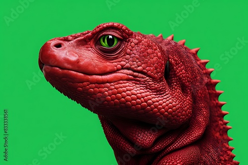 Reptile on Green Screen Background