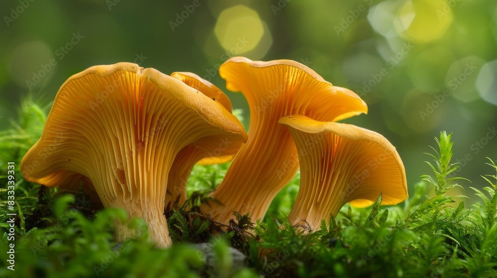 Macro Photography of Chanterelle Mushrooms Macro Photography of Chanterelle Mushrooms
