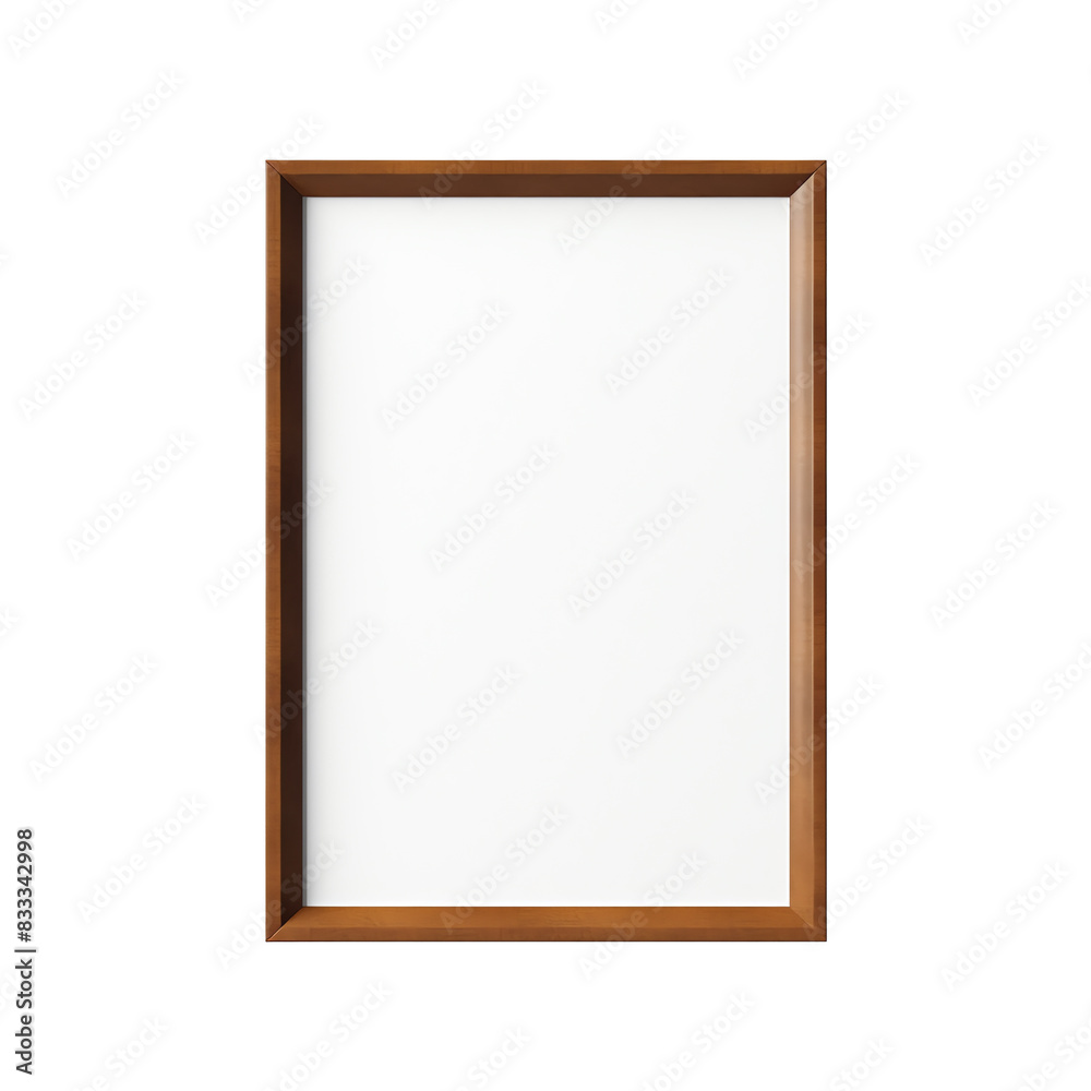 a wooden frame on a white wall a wooden frame on a white wall