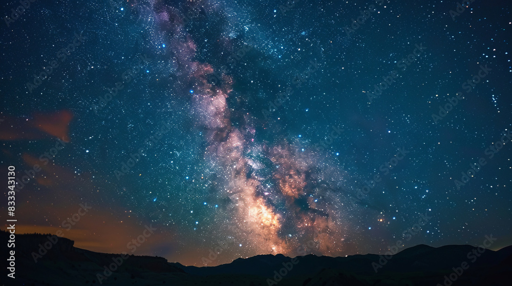 Stunning milky way galaxy with star-filled sky background