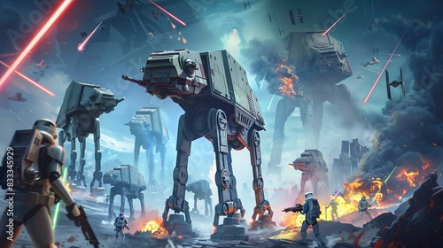 Tech Wars: Battlefront: Join the fray in this action-packed MOBA tower defense game, where players engage in epic clashes between rival factions vying for control of hi-tech resources. Build, photo