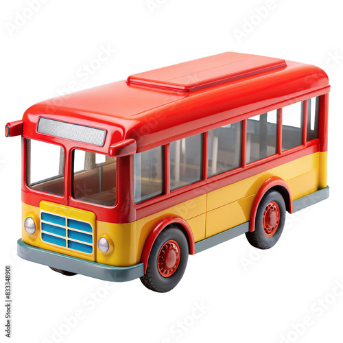 bus toy on transparent background