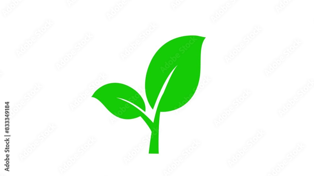 animated plant icon, plant tree swaying in the wind, simple 4k looping plant icon animated plant icon, plant tree swaying in the wind, simple 4k looping plant icon