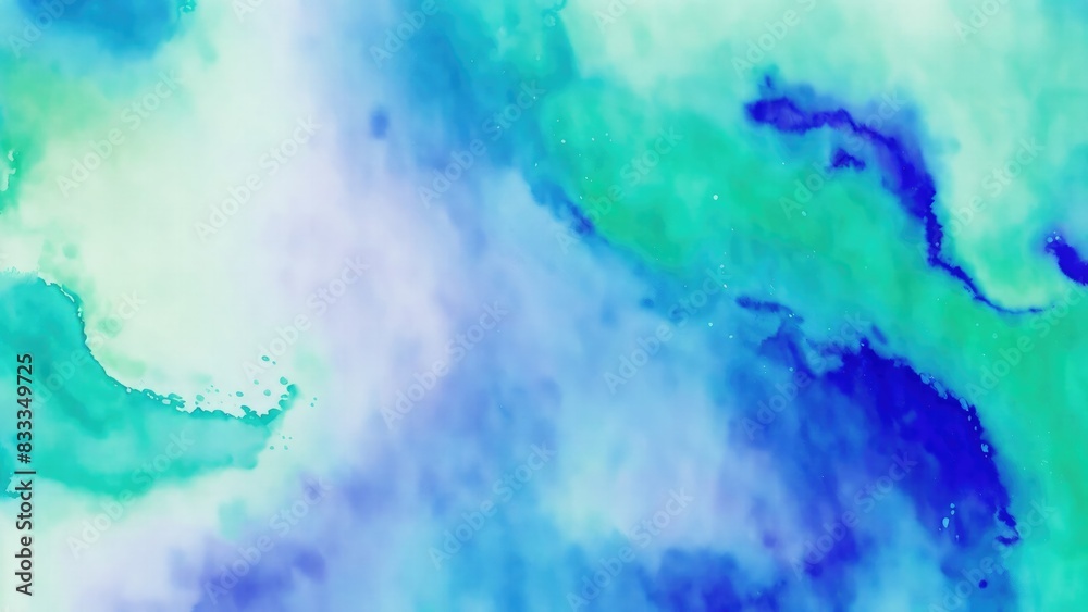 Fototapeta premium Abstract watercolor paint background by Purple color blue and green with liquid fluid texture for background