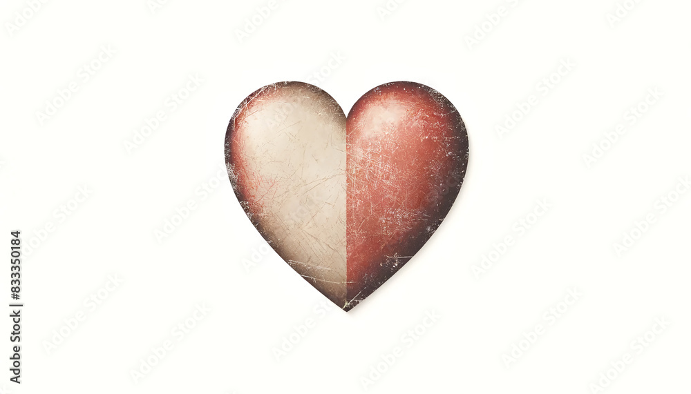 Fototapeta premium Heritage, Vintage, Old School, Classic, Retro, Antique Style heart, Background, paper, texture