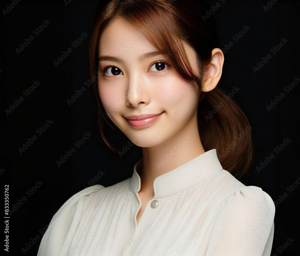 白いブラウスの美女 白いブラウスの美女