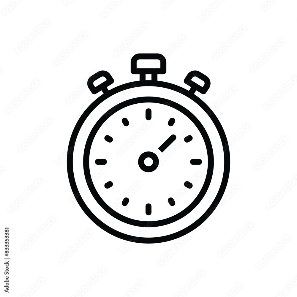 Black line icon for chronometer Black line icon for chronometer