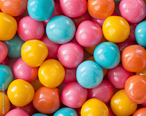 Bolas de gominolas o chicle de colores. photo