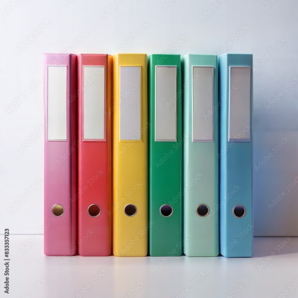 Office stationary , six Box file isolated on white background Office stationary , six Box file isolated on white background