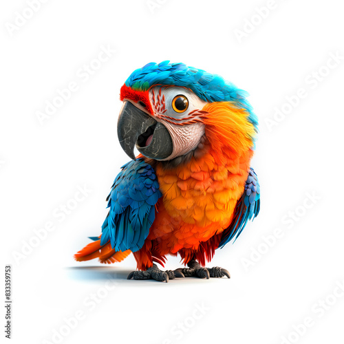 Brightly Colored Parrot With a Surprised Expression