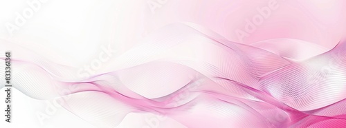 Abstract white and pink background with smooth curved lines © wanna