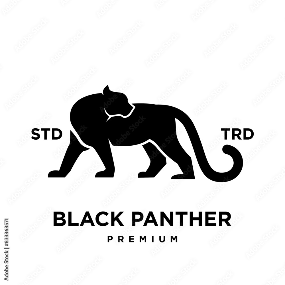 black phanter icon logo design vector illustration