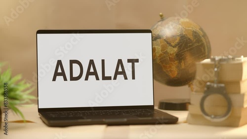 ADALAT DISPLAYED IN LEGAL LAPTOP SCREEN photo