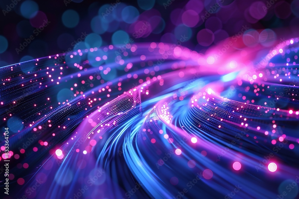 Purple background with electronic spectrum flows technology. Generative Ai Purple background with electronic spectrum flows technology. Generative Ai