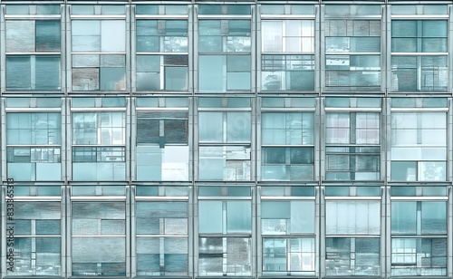 window facade on building tower ,seamless texture