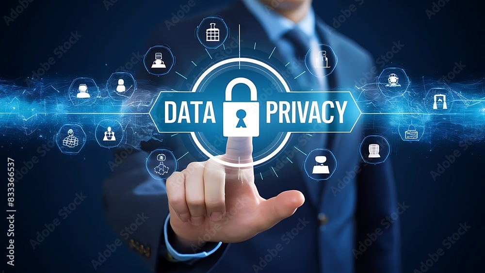 Data Privacy Protection Compliance Concept Background Data Privacy Protection Compliance Concept Background