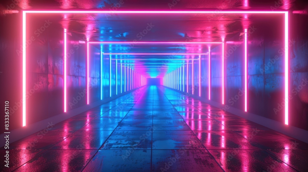 A design of neon strip lights in the background A design of neon strip lights in the background