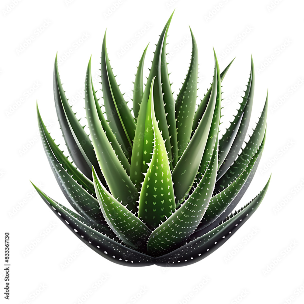 aloe vera plant on transparent background
