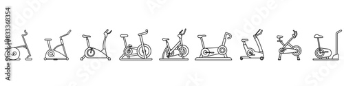 Exercise Bike icon vector. Training apparatus illustration sign. Gym symbol or logo.