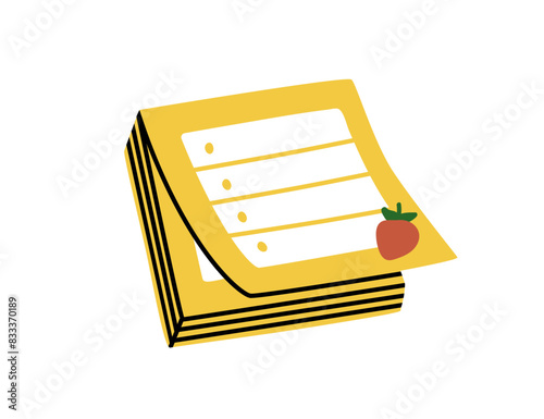 Note papers. Memo, post stickers. Attached adhesive sticky reminders, notice,...