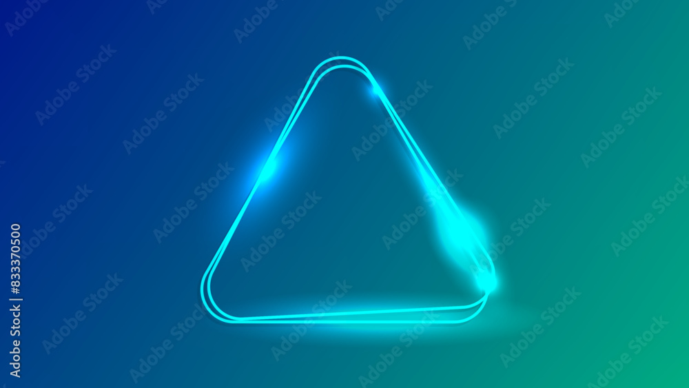 Neon double frame with shining effects Neon double frame with shining effects