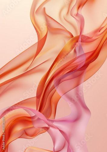 Abstract smoky background in pink and red with flowing lines creating a light and airy design.