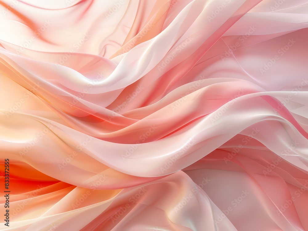 Obraz premium Abstract fluid background in pink and red with smooth flowing lines and a vibrant design.