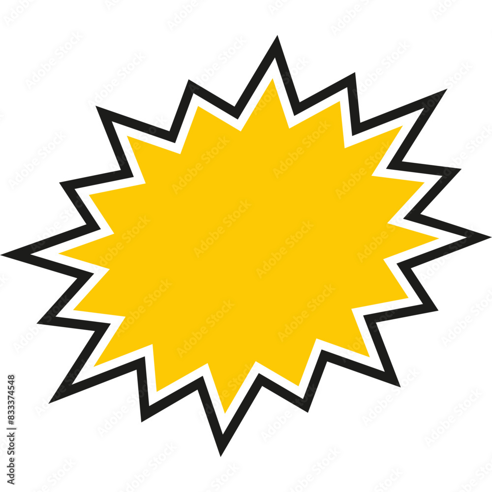 Explosion Shape. Comic Boom Icon. Label Sticker Icon Explosion Shape. Comic Boom Icon. Label Sticker Icon