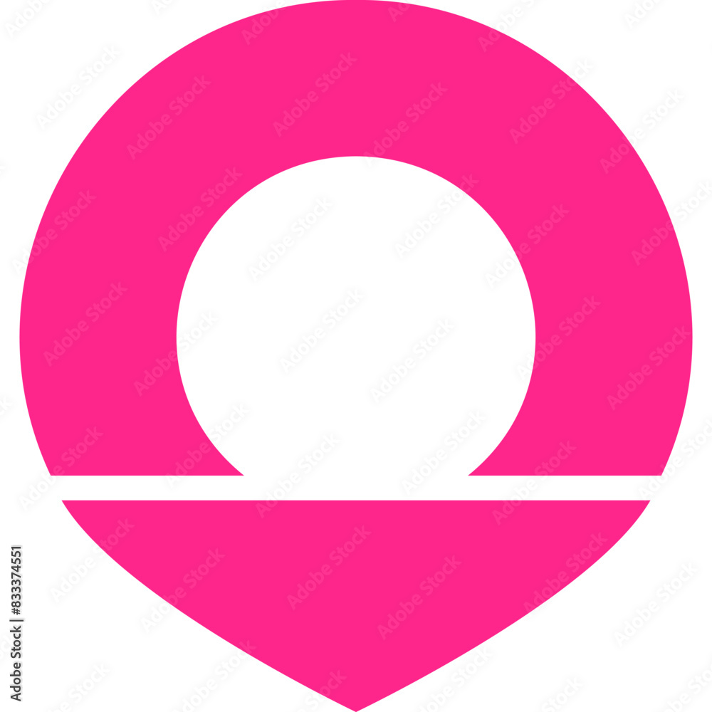 Obraz premium Poiner Icon. Map Pin. Location Sign. Vector Flat Stock Illustration