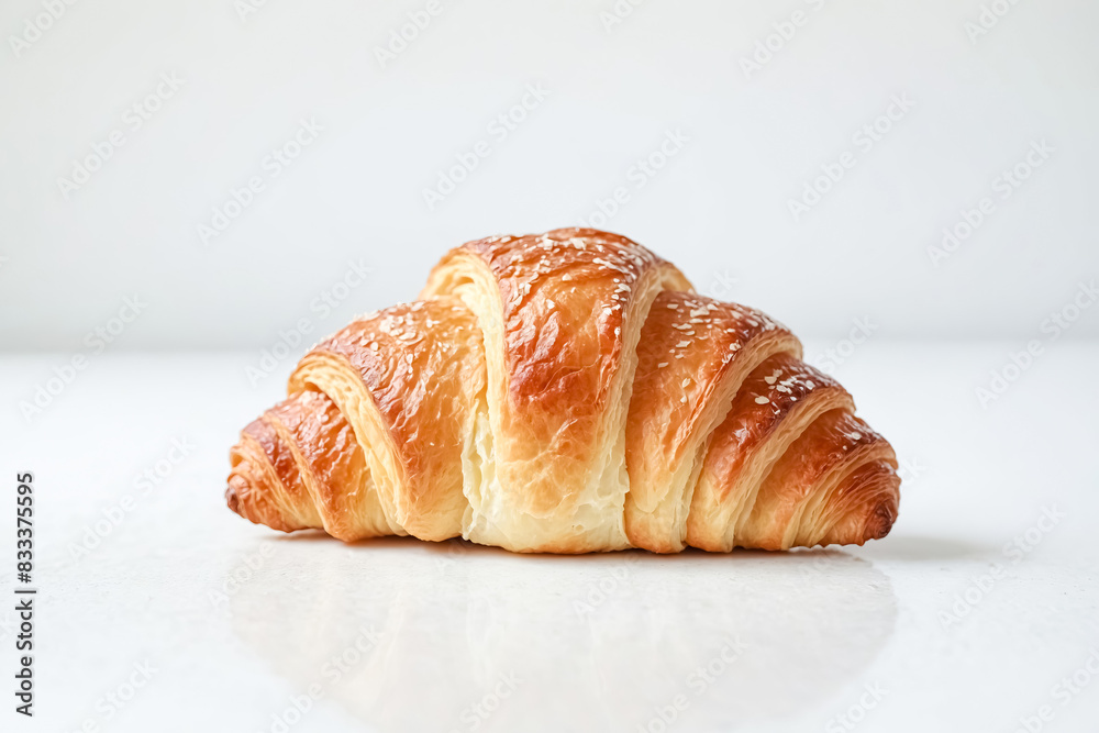 Freshly Baked Croissant on White Background Freshly Baked Croissant on White Background