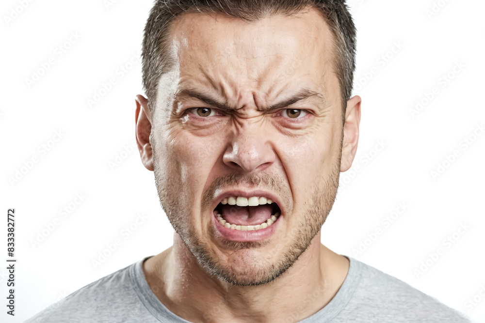 Angry Man Close Up Portrait Angry Man Close Up Portrait