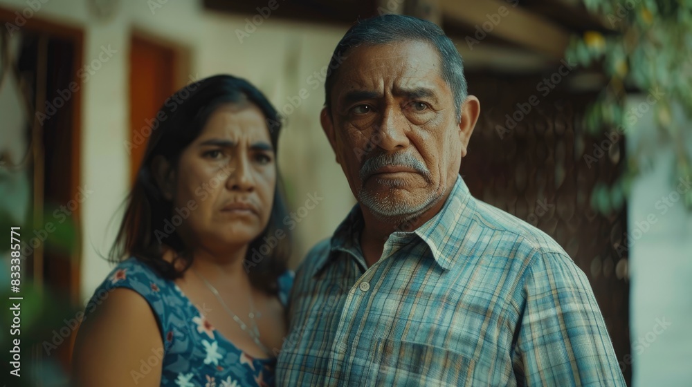 Middle aged Latino man is startled when she recalls a crucial appointment Middle aged Latino man is startled when she recalls a crucial appointment