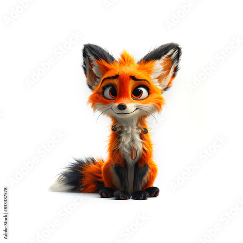 Red Fox Sitting on Top of White Floor