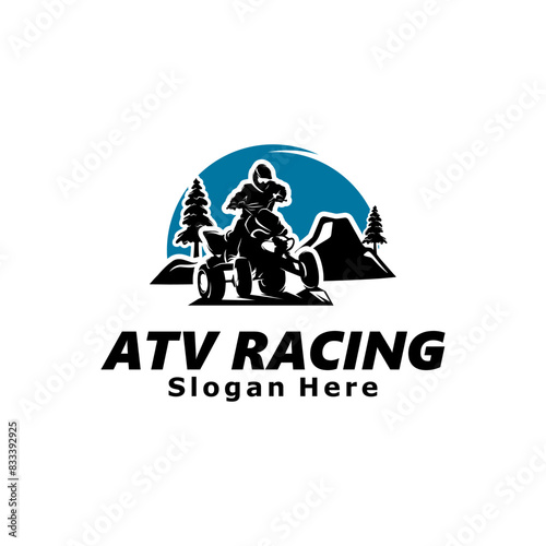 ATV Racing Logo Template Design Illustration
