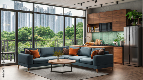 A cozy living room filled with stunning furniture pieces and bathed in natural light from a large window