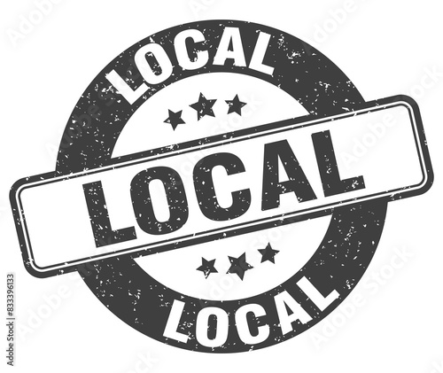 local stamp. local label. round grunge sign