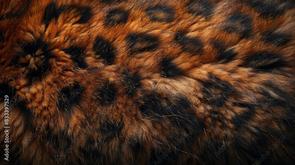 A texture of brown and black soft fur leopard A texture of brown and black soft fur leopard