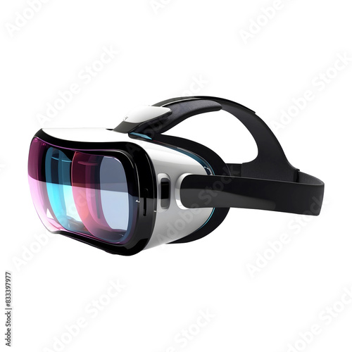 Modern 3d virtual reality goggles headset, vr isolated on a transparent background Connection, technology, new generation png