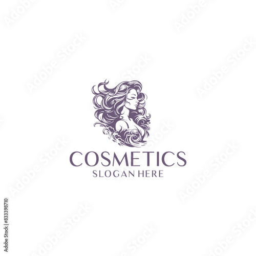 Beauty and cosmetic, woman logo vector illustration