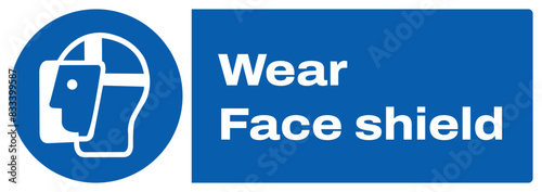 ISO mandatory safety signs_wear face shield landscape size 1/2 a4,a3,a2,a1