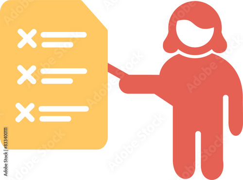 Female Presenter I Vector Icon